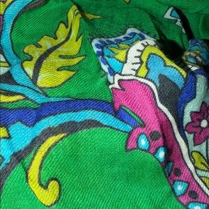 Vera Bradley Green and Pink Scarf